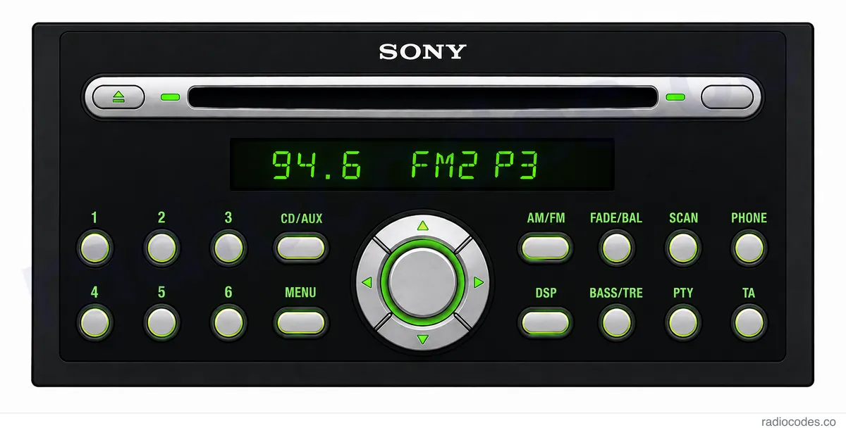 Front panel of the Ford C307/C214 - CD6 CDX-FC214 car radio