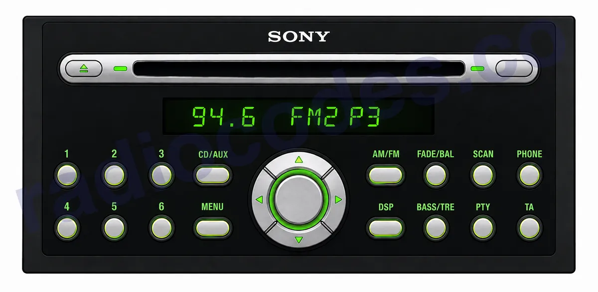 Ford CD132-MP3/CDS CDX-FS132 (M) araç radyosunun ön paneli