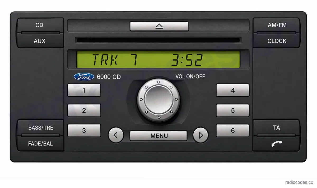 Front panel of the Ford 6000 CD / SINGLE CD GGDS car radio