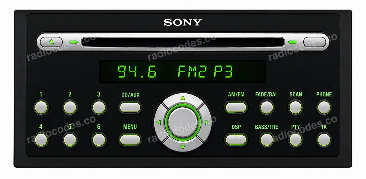 Painel frontal do rádio Ford C307/C214 - MP3/RDS CDX-FS214