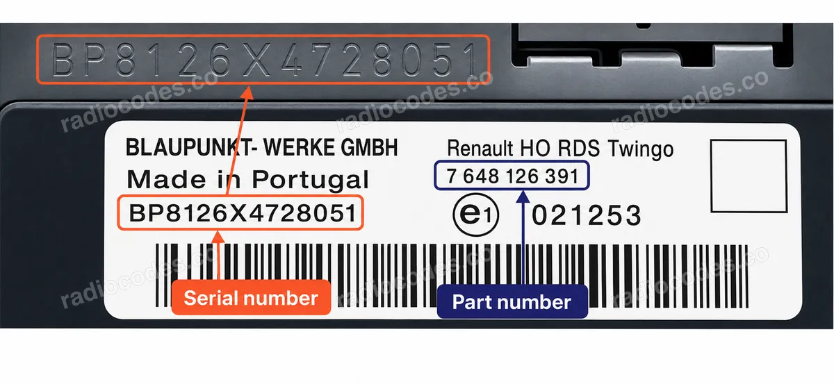 Onde posso encontrar o número de série do rádio Renault G4 (F)?